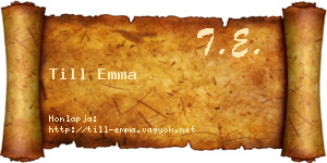 Till Emma névjegykártya